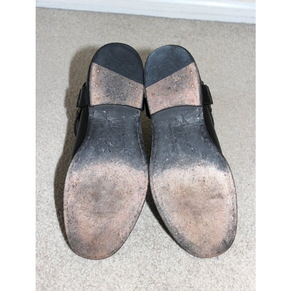 FRYE Phillip Harness Genuine Leather Back Zip Short Boots in Black, Size 7 - Picture 8 of 13